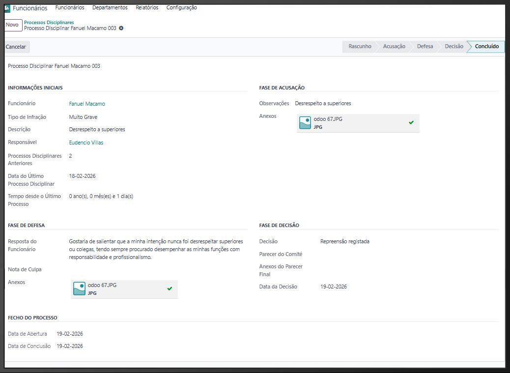 Tela da funcionalidade